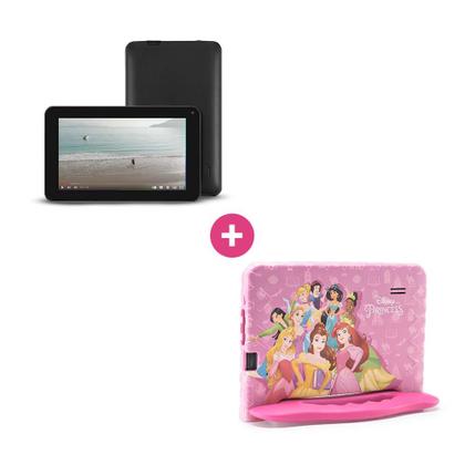 Imagem de Tablet Multi Princesas com Controle Parental 7 pol 4GB RAM 64GB Android 13 Quad Core + Case + Wi-fi - NB418