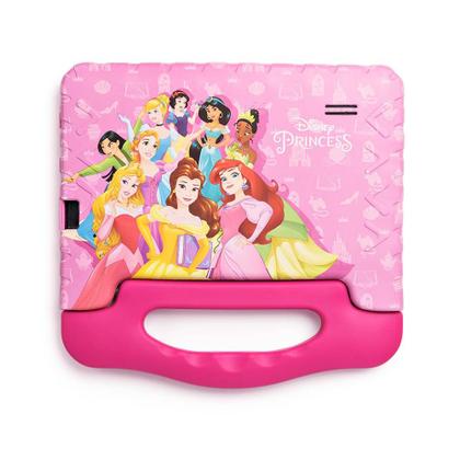 Imagem de Tablet Multi Princesas com Controle Parental 7 pol 4GB RAM 64GB Android 13 Quad Core + Case + Wi-fi - NB418