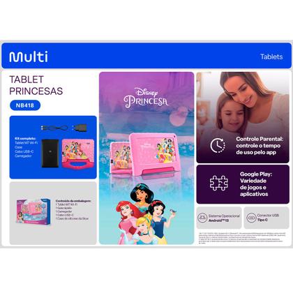 Imagem de Tablet Multilaser Disney Infantil 32GB 2Ram Netflix Youtube