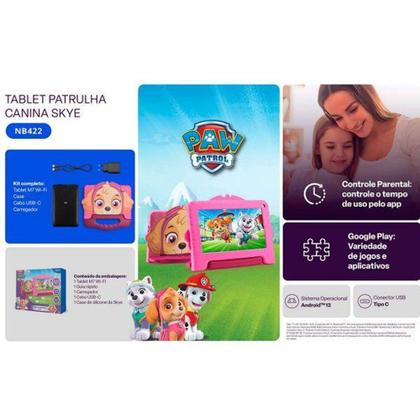 Imagem de Tablet Multilaser Patrulha Canina M7 WI-FI Android SKYE 64GB NB422