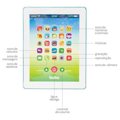 Imagem de Tablet musical para bebês infantil buba 8548