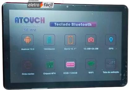 Imagem de Tablet PC SE Pro Tela 10.1 128gb+6gb Ram+Teclado+Ent.Chip