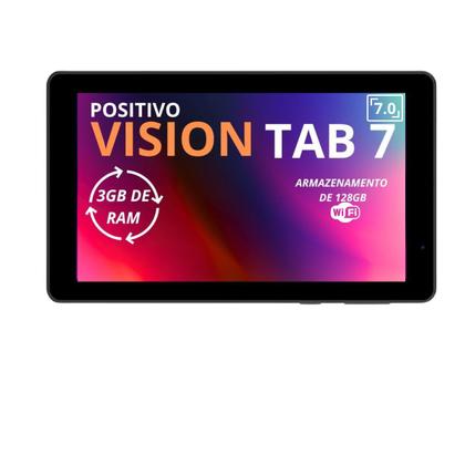 Imagem de Tablet Positivo Vision 7 Polegadas 128GB 3GB Wifi Com Caneta E Película de Vidro