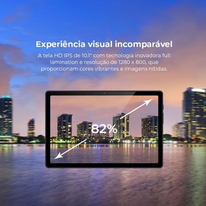 Imagem de Tablet Positivo Vision Tab 10 4GB RAM 128GB, OctaCore Android 13, WiFi 4G, Tela 10,1 HD, Câmera 13MP e 5MP