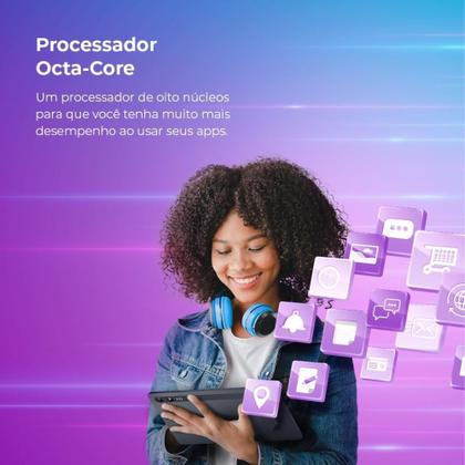 Imagem de Tablet Positivo Vision Tab 10 4GB RAM 128GB, OctaCore Android 13, WiFi 4G, Tela 10,1 HD, Câmera 13MP e 5MP