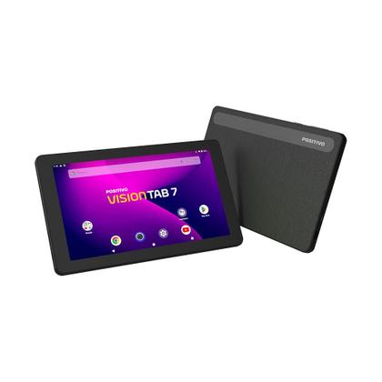 Imagem de Tablet Positivo Vision TAB 7 3GB RAM 64GB Octa-Core Android 14 Go Wi-Fi - Tela 7” IPS  3100mAh  Preto
