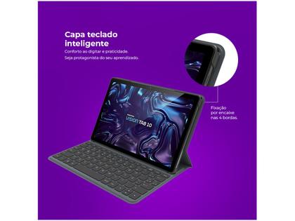 Imagem de Tablet Positivo Vision Tab com Capa Teclado 10,1" 128GB 4GB RAM Android 13 Octa Core Wi-Fi 4G