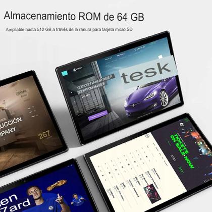 Imagem de Tablet PRITOM M10, 10", 4GB RAM (2+2), 64GB, Wi-Fi, 3G Android 10 , GPS, Chamadas e Chip SIM