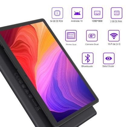Imagem de Tablet PRITOM M10, 10", 4GB RAM (2+2), 64GB, Wi-Fi, 3G Android 10 , GPS, Chamadas e Chip SIM