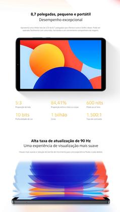 Imagem de Tablet Rеԁmі PAD SE 8.7 128GB com tela HD Plus 90Hz Dolby Atmos Processador Octa Core Bateria 6650mAh