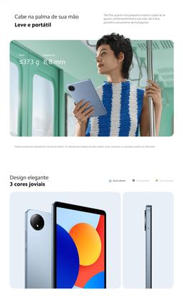 Imagem de Tablet Rеԁmі PAD SE 8.7 128GB com tela HD Plus 90Hz Dolby Atmos Processador Octa Core Bateria 6650mAh