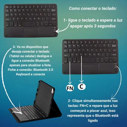 Imagem de Tablet Samsung A9 Azul Navy 128GB Wi-Fi Com Capa Teclado BT