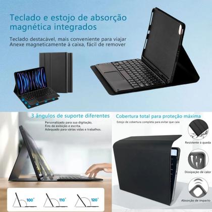 Imagem de Tablet Samsung Galaxy A9 X110 Grafite Wifi 64GB 4GB Ram Com Capa Teclado Magnético Bluetooth Preto