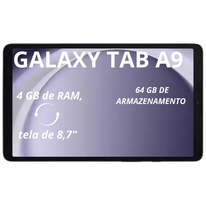 Imagem de Tablet Samsung Galaxy A9 X115 Chip 4G 64GB 4GB RAM Com Película de Vidro Grafite