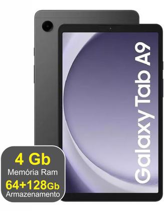 Imagem de Tablet Samsung Galaxy Tab A9 Lite 4gb ram + 64gb + 128gb SD -  C/Chip 8.7 Pol.  CINZA