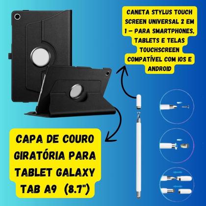 Imagem de Tablet Samsung Galaxy Tab A9 Plus 128GB 8GB Rede 5G 11 Polegadas Com Teclado Bluetooth Preto e Capa Giratória Grafite X216