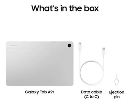 Imagem de Tablet Samsung Galaxy Tab A9 Plus Chip 5G 64GB 4GB Com Teclado Bluetooth Branco e Capa Giratória Para Estudo e Trabalho X216