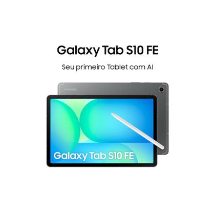 Imagem de Tablet Samsung Galaxy Tab S10 FE WiFi, 128GB, 8GB RAM, Tela 10,9 polegadas. LCD 90Hz, Android 15, Câmera 13MP, Bateria 8000mAh
