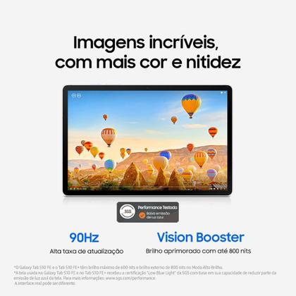 Imagem de Tablet Samsung Galaxy Tab S10 FE WiFi, 128GB, 8GB, Tela 10.9" 90Hz, S Pen e Capa Inclusas