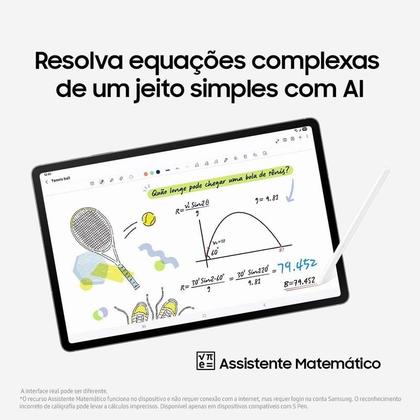 Imagem de Tablet Samsung Galaxy Tab S10 FE X526B, 128GB, 8GB RAM, Tela 10,9 pol, Câmera 8MP, Frontal 12MP, Android 14, Bateria 8000mAh, 5G, Caneta S Pen, PRATA