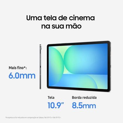 Imagem de Tablet Samsung Galaxy Tab S10 FE X526B, 128GB, 8GB RAM, Tela 10,9 pol, Câmera 8MP, Frontal 12MP, Android 14, Bateria 8000mAh, 5G, Caneta S Pen, PRATA