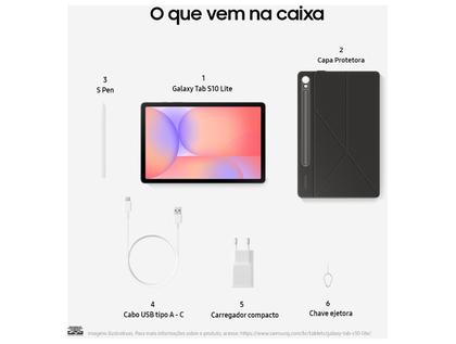 Imagem de Tablet Samsung Galaxy Tab S10 Lite com Caneta e Capa 6GB RAM 128GB 10.9" Android Exynos 1380 Wi-Fi