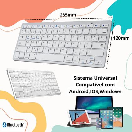 Imagem de Tablet Samsung Samsung Galaxy Tab A9 Plus Rede 5G 128GB 8GB Com Teclado Bluetooth Branco e Capa X216 Azul Marinho