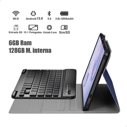 Imagem de Tablet Smartphone E1038 Capa Teclado 10 Polegadas