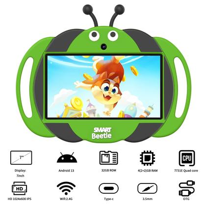 Imagem de Tablet VOLENTEX Android 13 Kids, 7 polegadas, 32 GB, ROM com capa verde