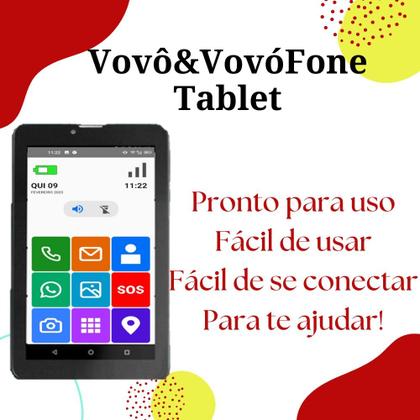 Imagem de Tablet vovô&vovófone 3g 32gb dual chip faz e recebe ligação zap  multilaser nb360