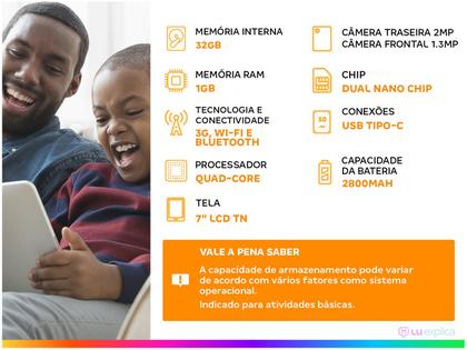 Imagem de Tablet vovôvovófone 32gb faz ligação 3g icones grandes zap