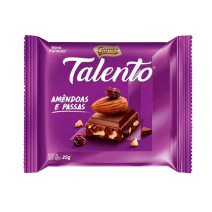 Imagem de Tablete Chocolate Mini Amêndoa e Passas c/15 unid. Talento - Garoto