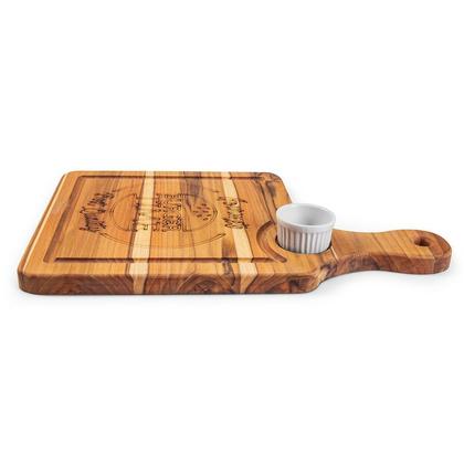 Imagem de Tábua Burguer Time alça Lateral com 1 Ramekin 42x28cm Tecawood