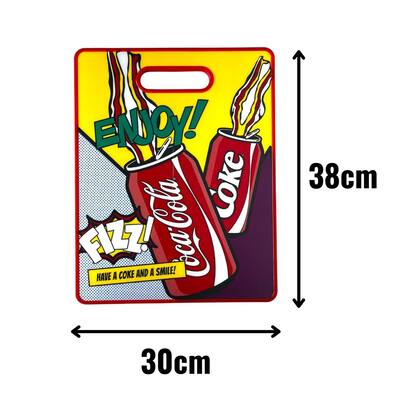 Imagem de Tábua Coca-Cola De Corte P/Churrasco Higiênica 38x30cm