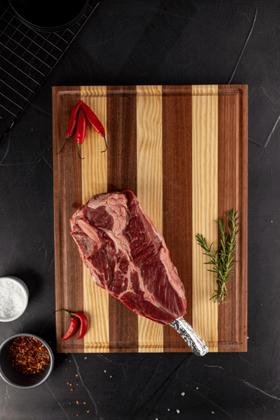 Imagem de Tabua Cortar Carne Churrasco Legumes 45cm + Ralador de Inox