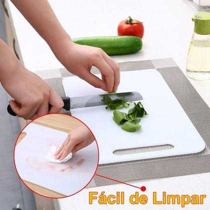 Imagem de Tábua De Carne De Pvc Branco Profissional Higienica 30x20cm