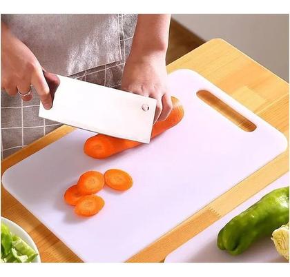 Imagem de Tábua De Carne De Pvc Branco Profissional Higienica 30x20cm