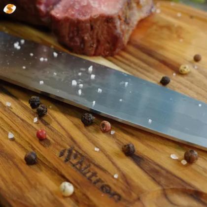 Imagem de Tábua De Churrasco Corte Cozinha Madeira Nobre Teca Grande