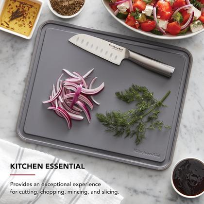Imagem de Tábua de cortar KitchenAid Classic Plastic 11x14 polegadas cinza
