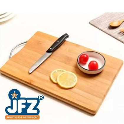 Imagem de Tabua De Corte Bambu Com Alça 34x24 Cm
