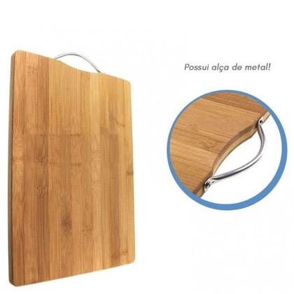 Imagem de Tabua De Corte Bambu Com Alça 34x24 Cm
