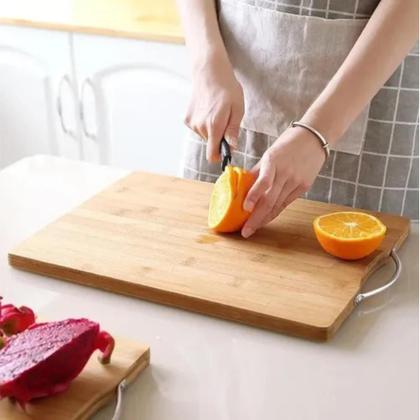 Imagem de Tabua De Corte Bambu Com Alça 34x24 Cm