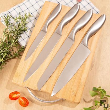 Imagem de Tábua de Corte Gourmet EcoKitchen Bambu 35cm Mimo Style Cozinha Carne Churrasco Legumes