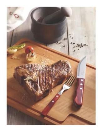 Imagem de Tábua de Corte Tramontina Dedicate Retangular Madeira Jatobá Cozinha Carne Churrasco 28cm