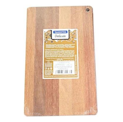 Imagem de Tábua de Corte Tramontina Dedicate Retangular Madeira Jatobá Cozinha Carne Churrasco 28cm