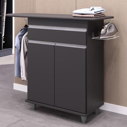 Imagem de Tábua de Passar Com Balcão 2 Portas 1 Gaveta Larissa Preto - Lumil