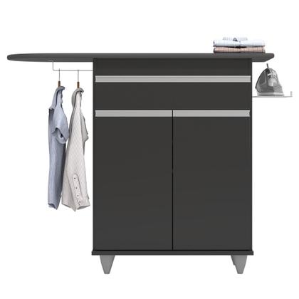 Imagem de Tábua de Passar Com Balcão 2 Portas 1 Gaveta Larissa Preto - Lumil