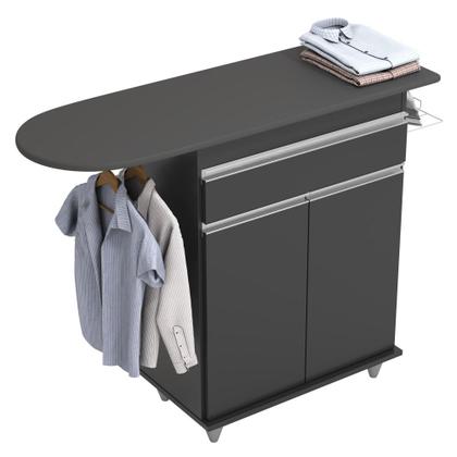 Imagem de Tábua de Passar Com Balcão 2 Portas 1 Gaveta Larissa Preto - Lumil