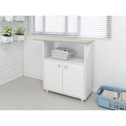 Imagem de Tábua De Passar Roupa Com Armário 2 Portas Cr30011 Branca
