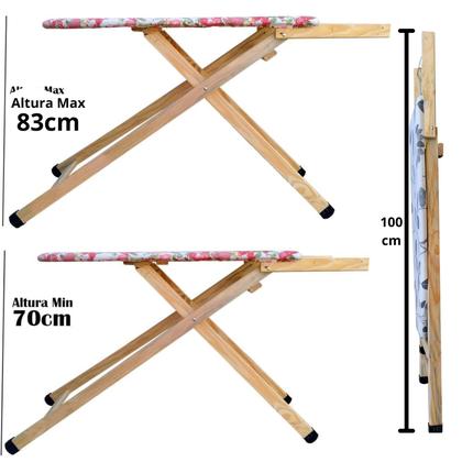 Imagem de Tábua De Passar Roupa Com Suporte Ferro Dobrável Táboa Fácil de Guardar